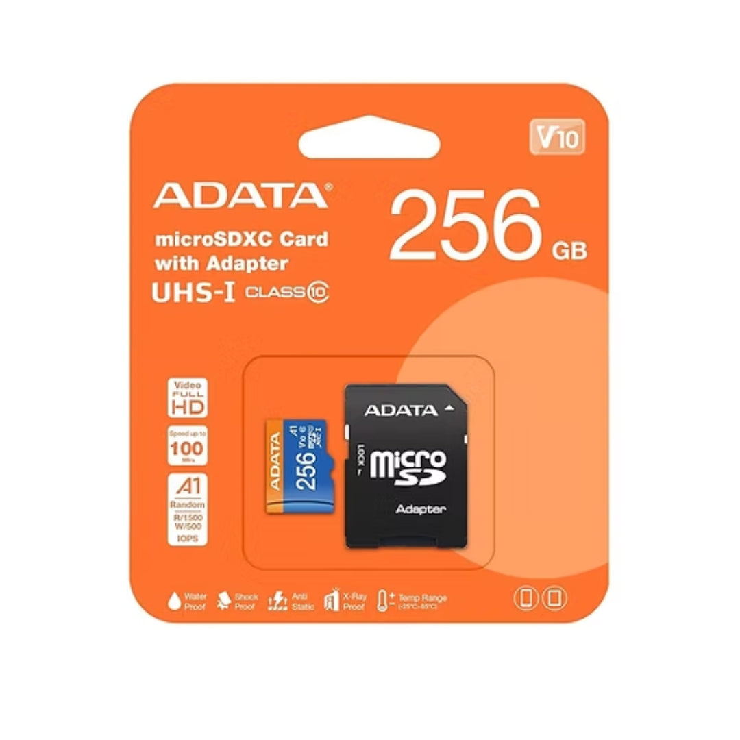 Tarjeta De Memoria MicroSD 256GB Adata 100Mb/s