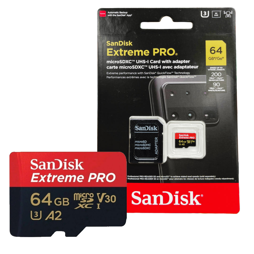 Tarjeta De Memoria MicroSD 64GB Extreme PRO Sandisk