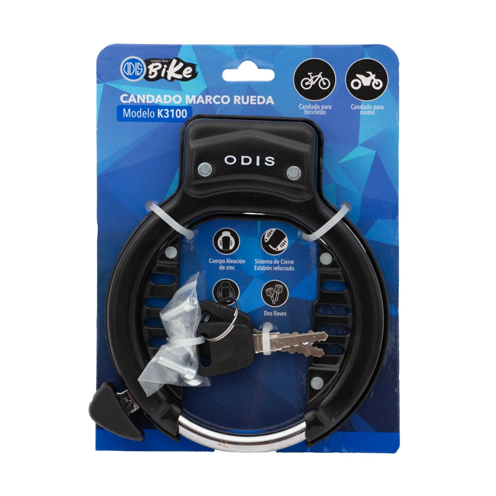 CANDADO MOTO K3100 NEGRO ODIS CAN0001118