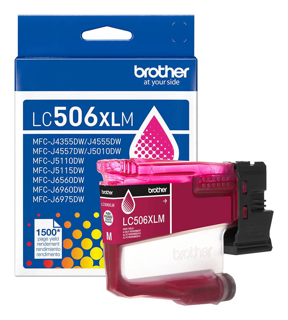 Cartucho Brother LC506XLM Magenta Original ~1.500 Páginas MFC-J4355DW J6975DW