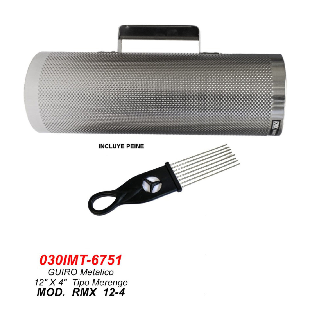 Guiro De Metal 12”x 4” rmx