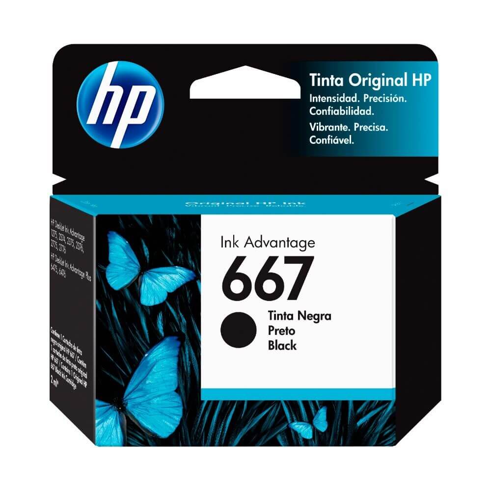 CARTUCHO DE TINTA Hp 667 Negra