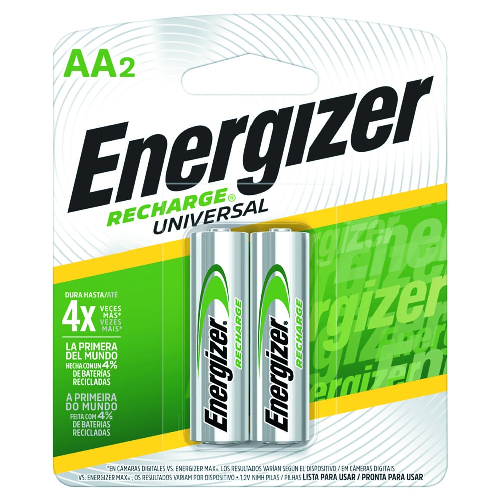 Pilas Recargables AAx2 Energizer 2000 mAh