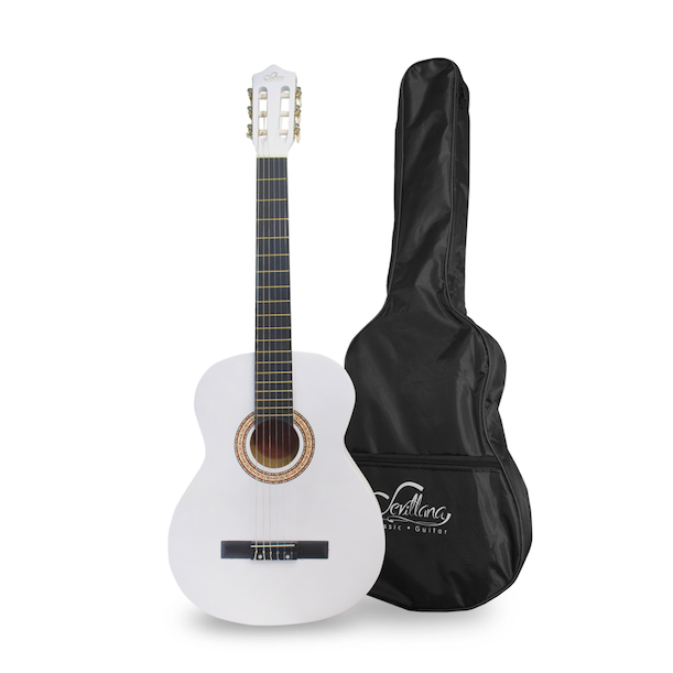 Guitarra Acustica Sevillana 30" Para Niños Blanca 8456
