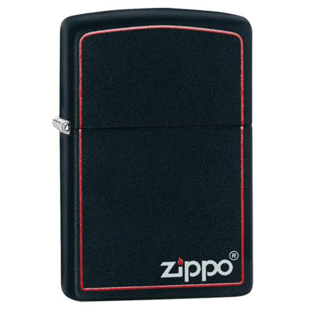 Zippo 218ZB  REG BLACK/Z-BRDR