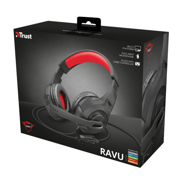 Audífonos Gamer Trust GXT 307  RAVU Black  Multiplataforma (22450)