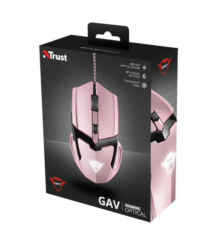 Mouse Gamer Alámbrico USB Trust  ( GAV GXT-101P ) ROSA 23093