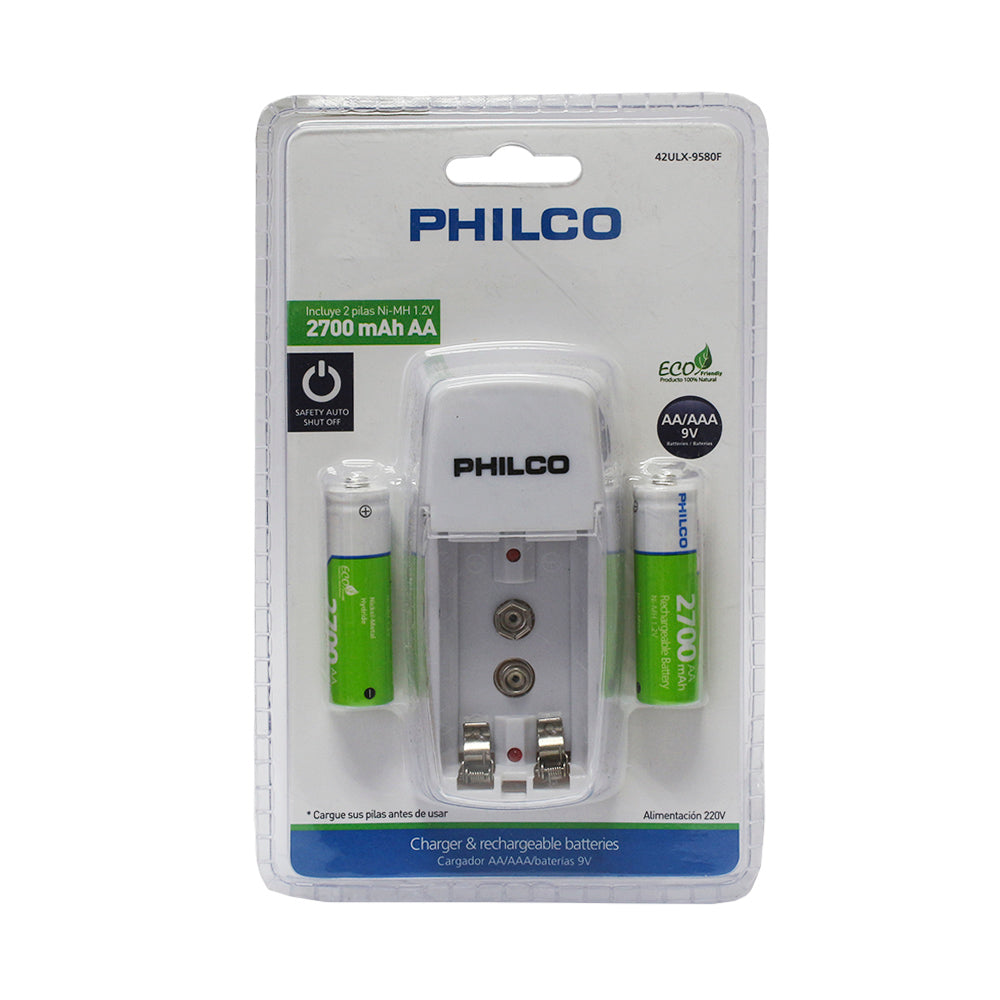 Cargador de Baterias Pilas AA / AAA  Philco
