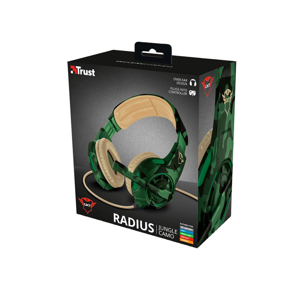 Audífonos Gamer GXT Radius Jungle Camo Trust ( Ps4 Xbox Pc )