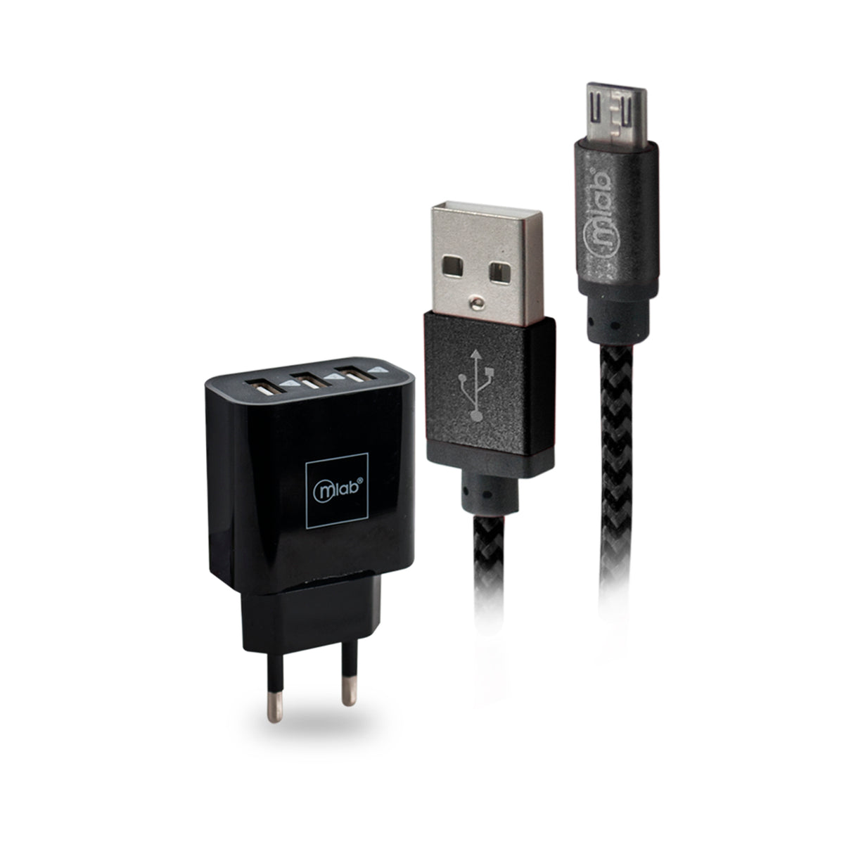 Cargador usb + Cable Micro USB Mlab  (7897)