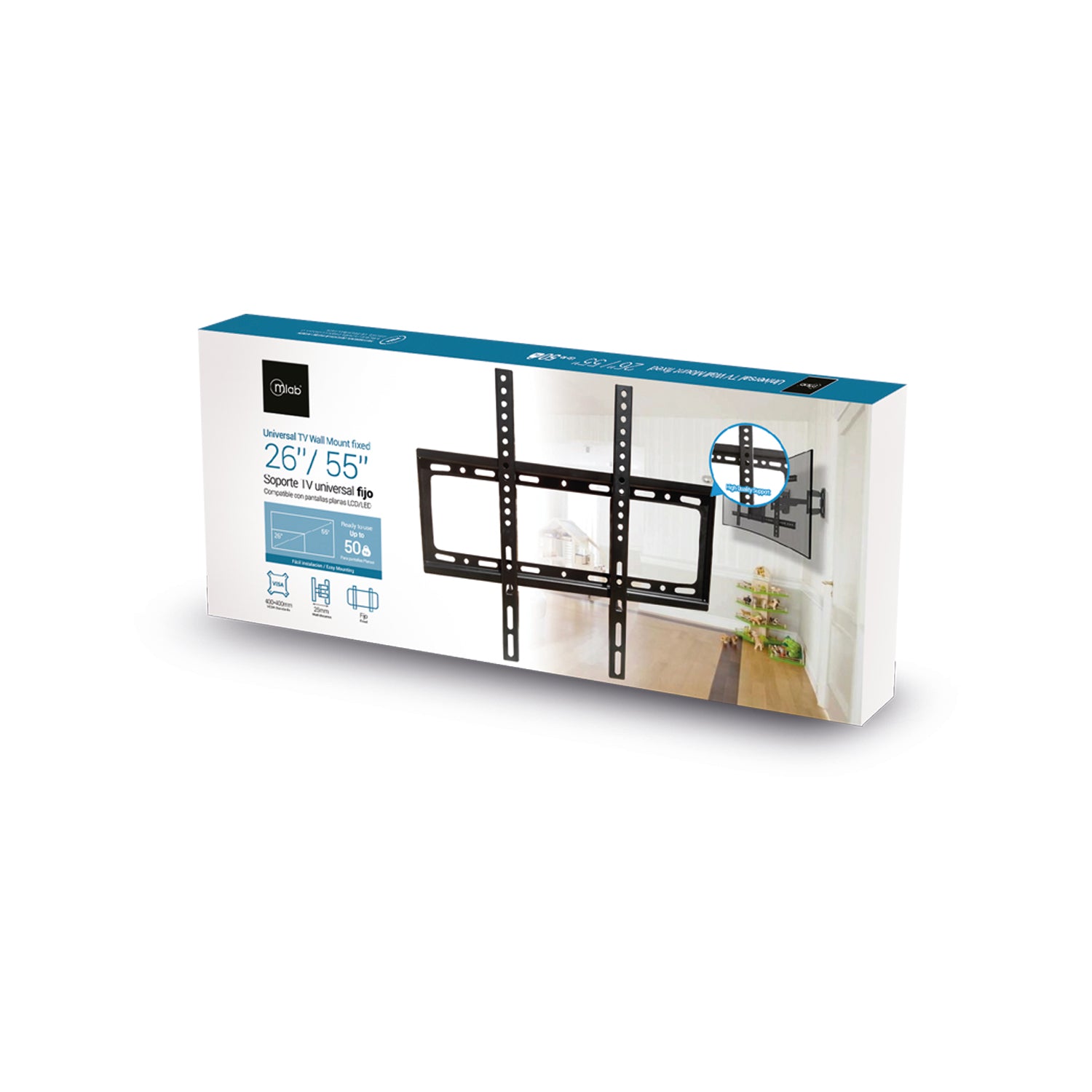 Soporte De Pared Para TV / LED 26"-55" MLAB (8951) Inclinable