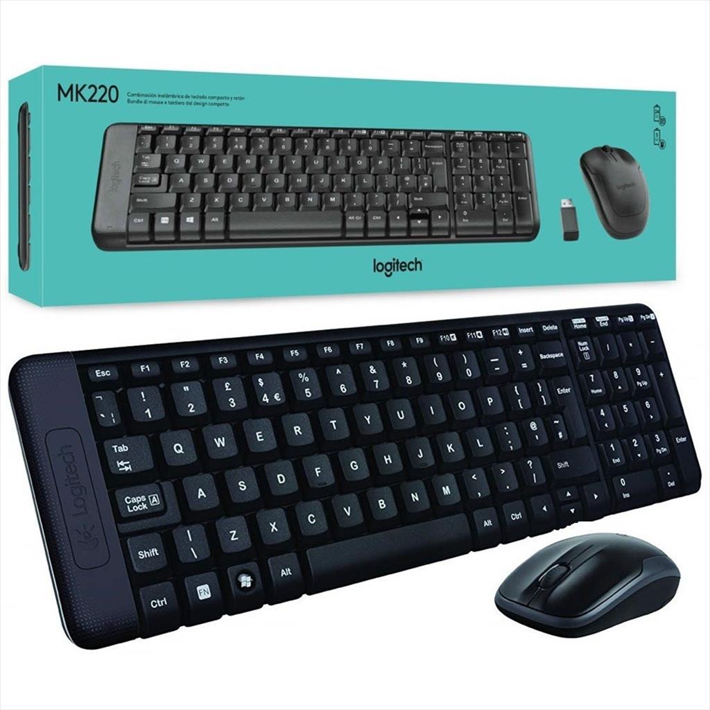 Kit Teclado + Mouse Inalámbrico Logitech MK220