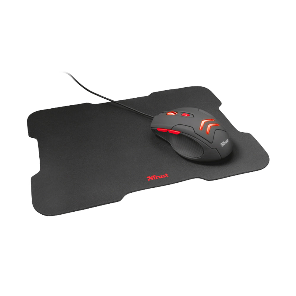 Mouse y Padmouse Gamer Alámbrico USB Trust ( Ziva GAMING ) 21923 mousepad