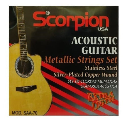Set De Cuerdas Metal Para Guitarra  Acústica Scorpion