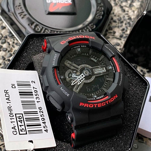 Reloj Casio G-Shock Hombre Analógico y Digital Negro y Rojo GA-110HR-1AER