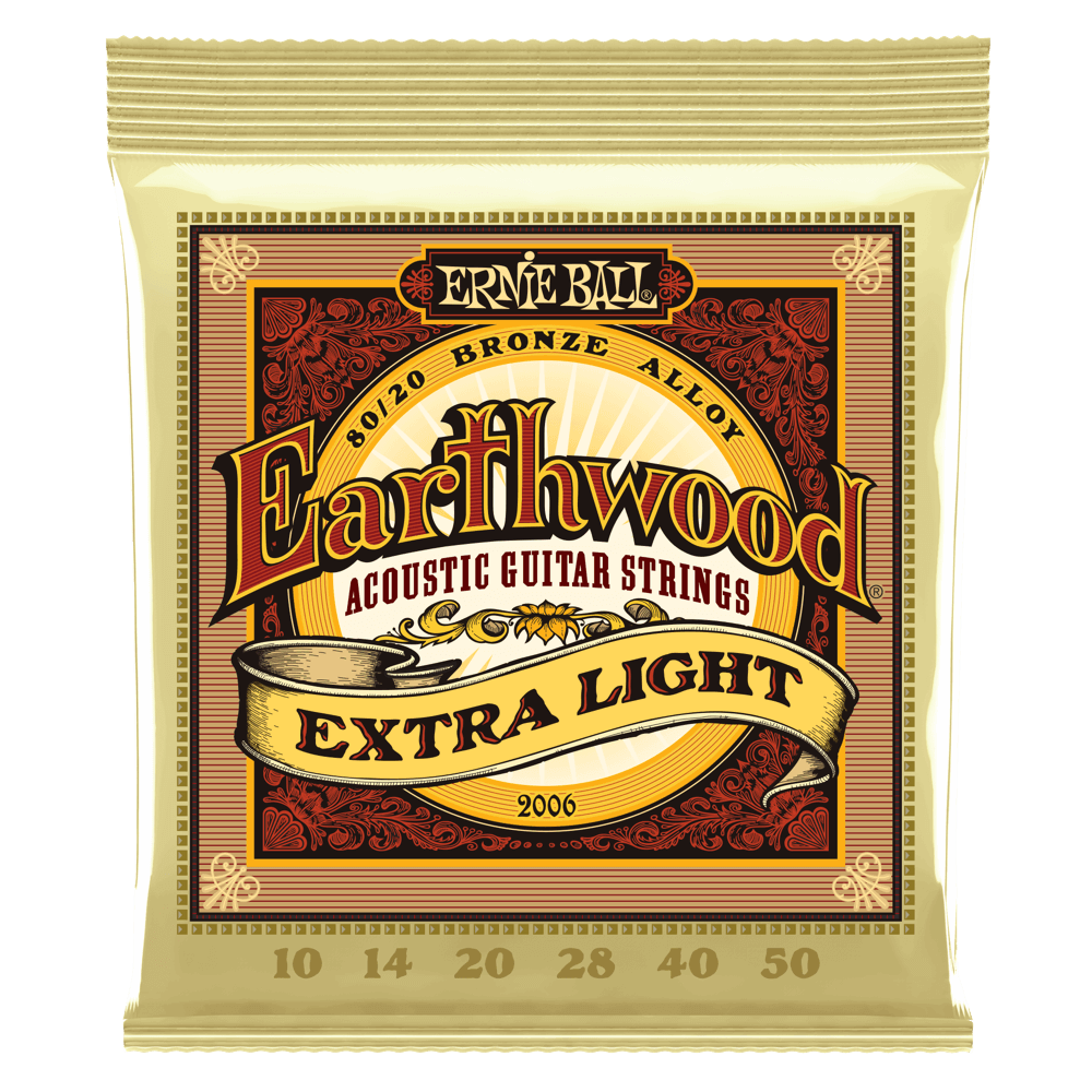 Set Cuerda Ernie Ball Para Guitarra Earthwood Extra Light 2006 Ernie Ball Metal