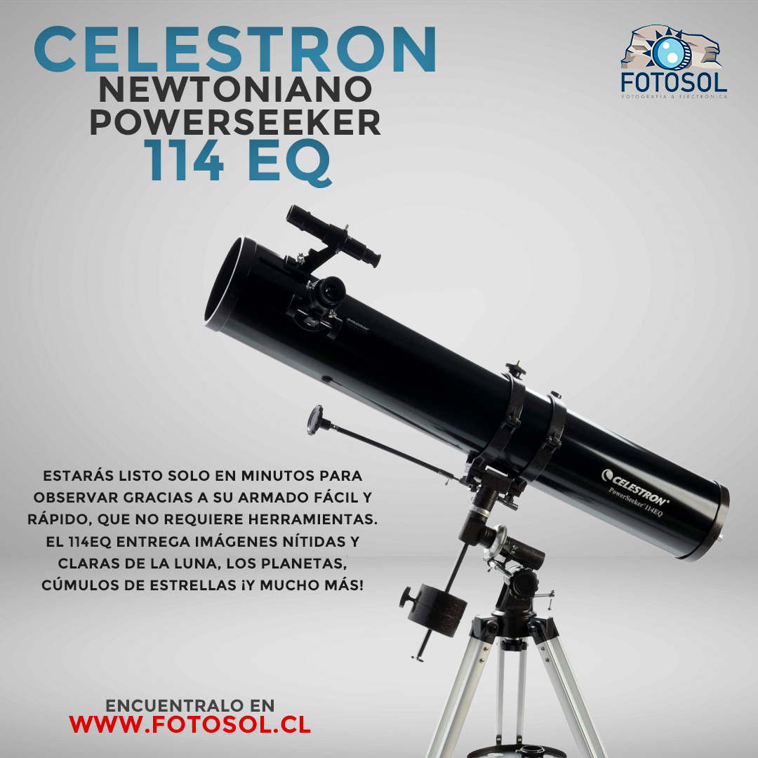 Telescopio Celestron Newtoniano PowerSeeker 114Eq ( 21045)