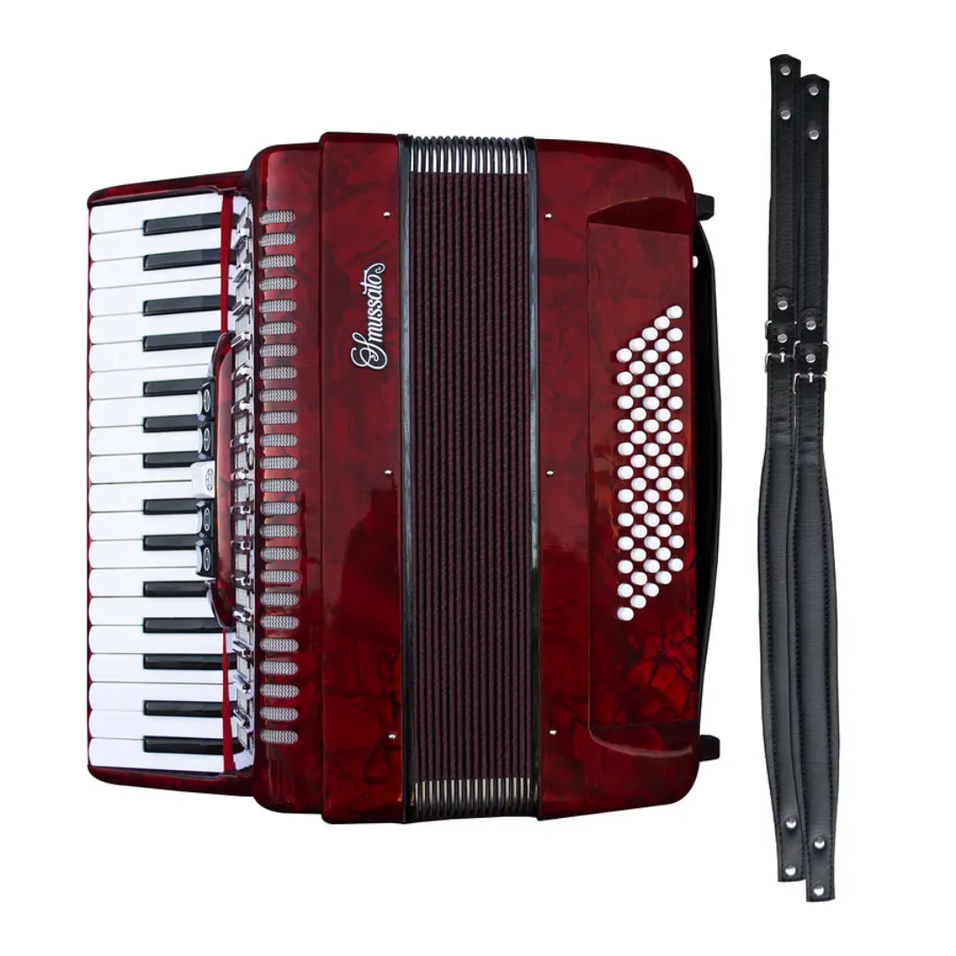 Acordeón 60 Bajos 34k Rojo Smussato 1308RD