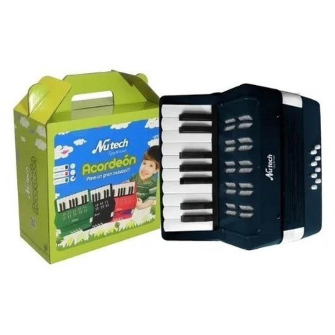 Acordeon Para Niño Negro 17 Notas Nutech (5411)