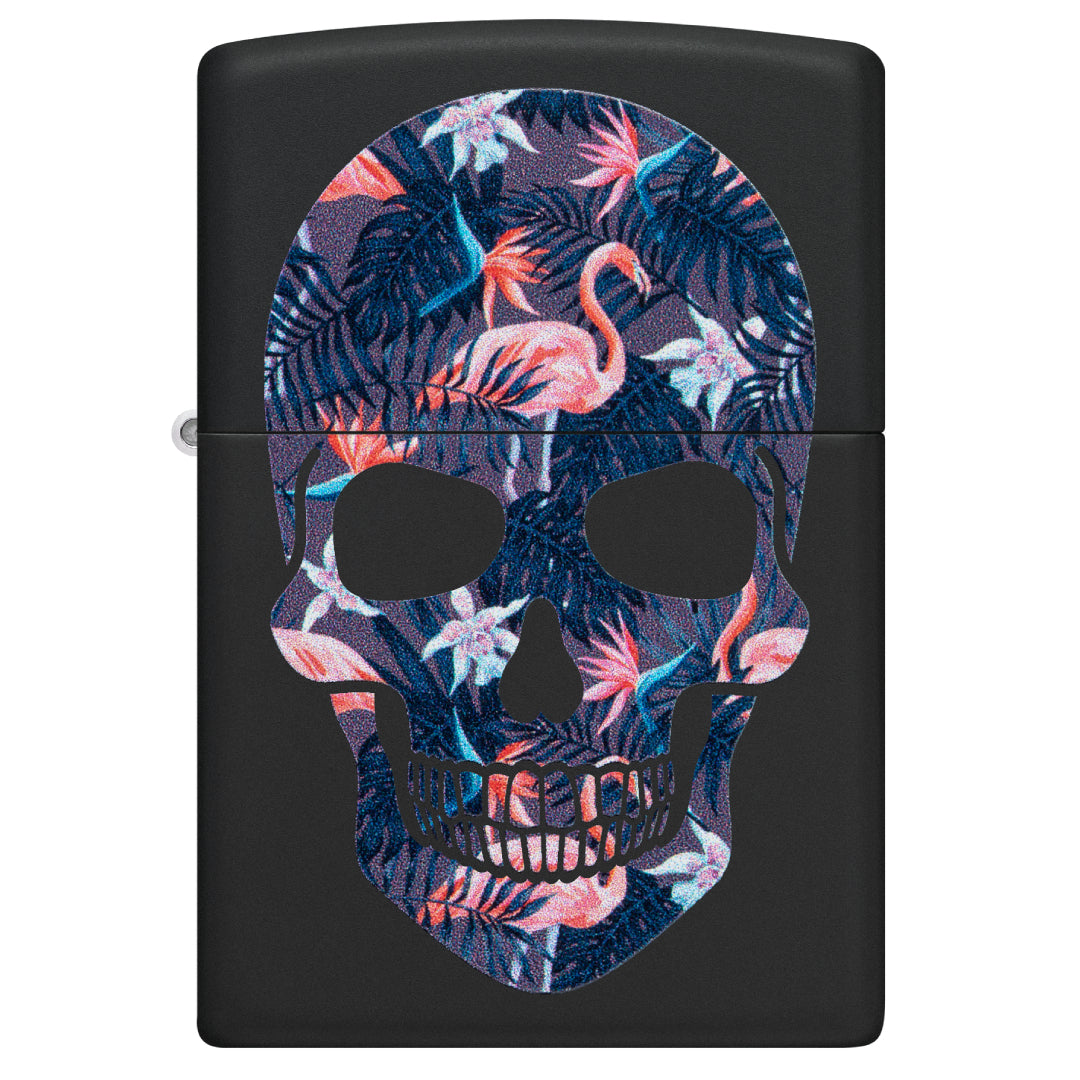 ZIPPO 49771 FLAMINGO SKULL DESIGN