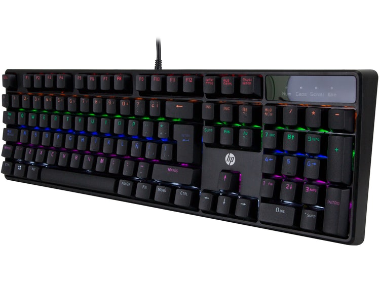 Teclado Mecánico HP GK320 gamer (usb,rgb,anti ghosting,español)