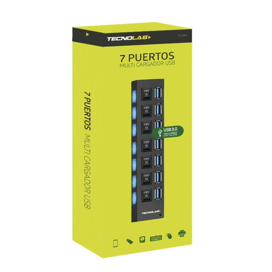 HUB 7 PUERTOS USB 3.0 TECNOLAB TL344