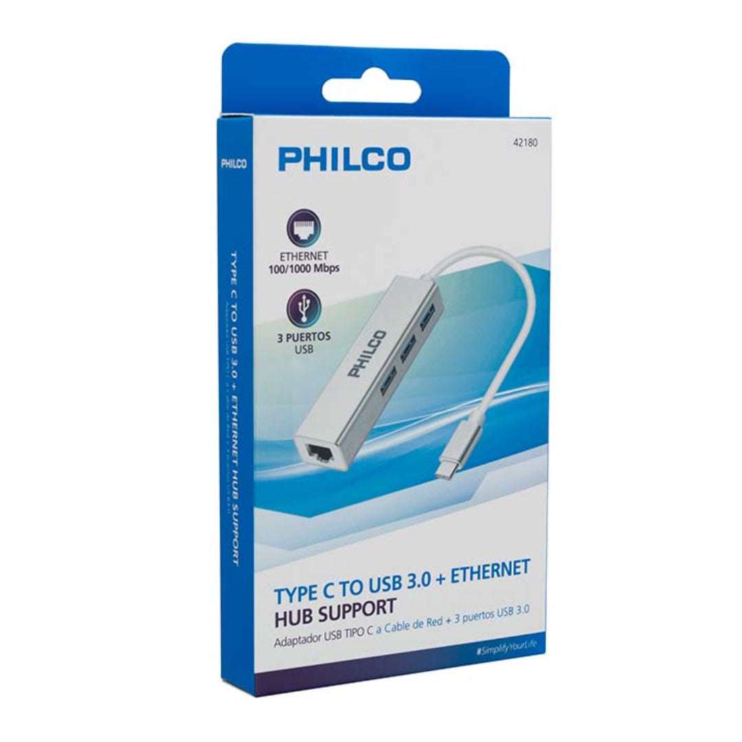 HUB 3 PUERTOS TIPO C A USB 3.0