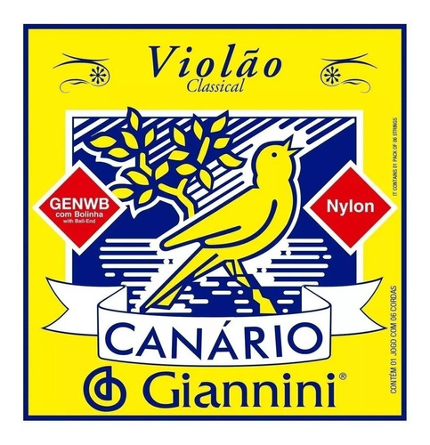 Cuerdas Para Guitarra Clasica Nylon Giannini ( Canario )