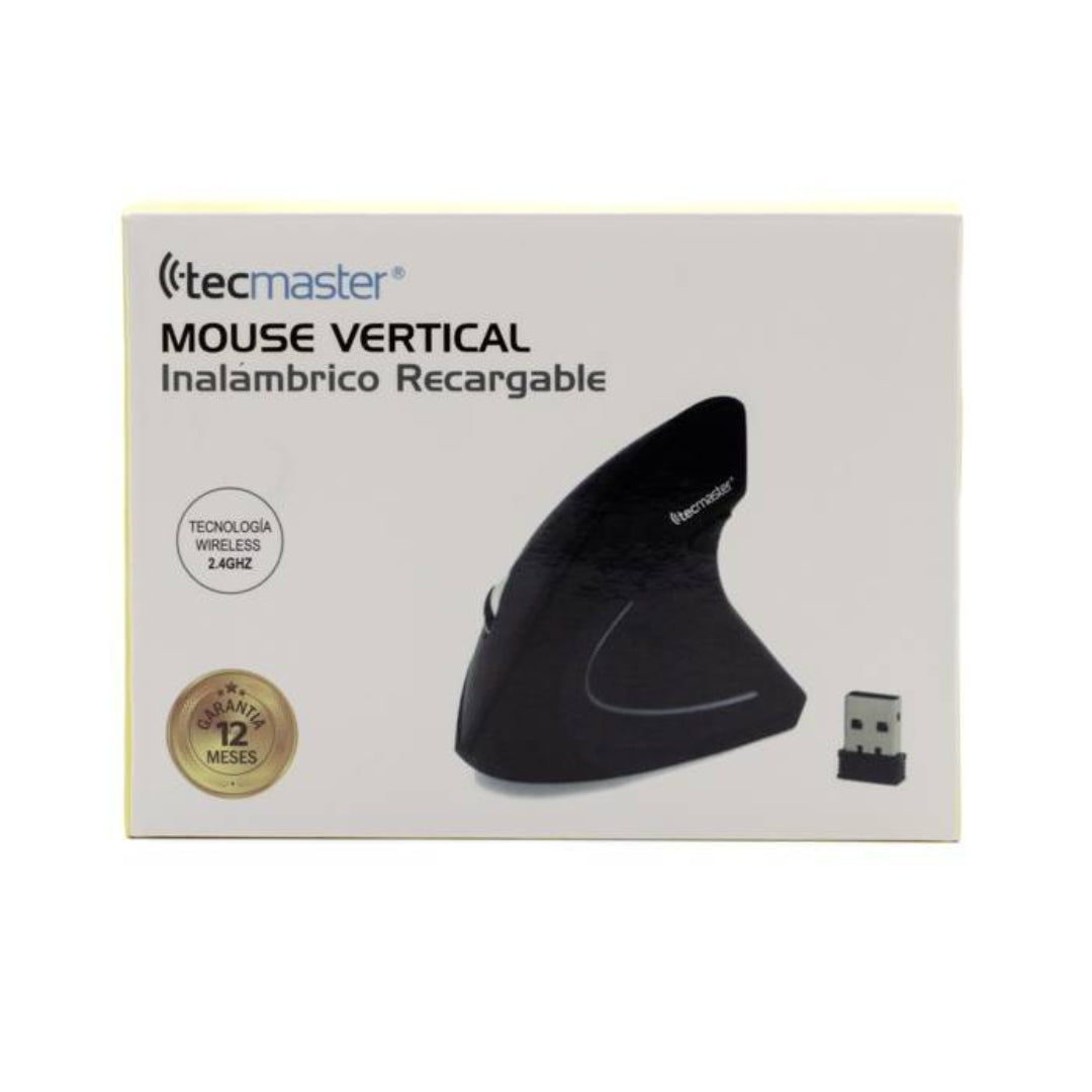 MOUSE ERGONOMICO VERTICAL INAL NEGRO TECMASTER TM-100517