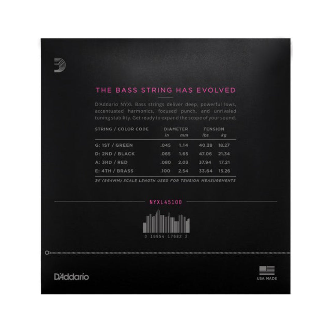 SET CUERDA DADDARIO Cuerdas NYXL para Bajo 45/100  Long Scale