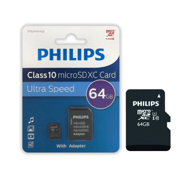 Micro SD Philips USB 64GB CLASE 10