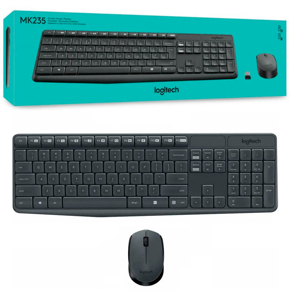 Kit Teclado + Mouse Inalámbrico Logitech MK235 – Fotosol