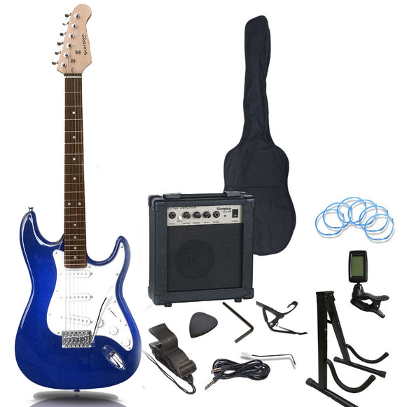 Pack De Guitarra Eléctrica Azul Scorpion PAC-6BL