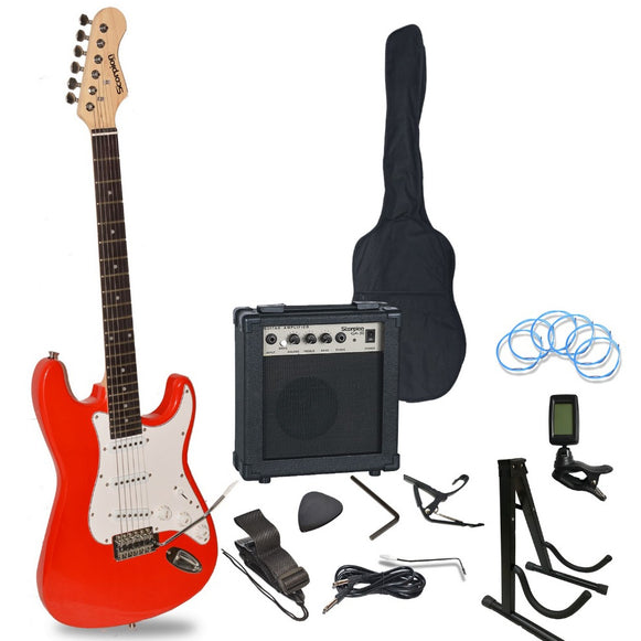 Pack De Guitarra Eléctrica Rojo Scorpion PAC-5RD