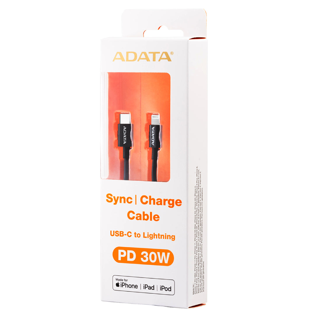 Cable Adata USB Tipo C / Lightning 1Mt ( Negro )