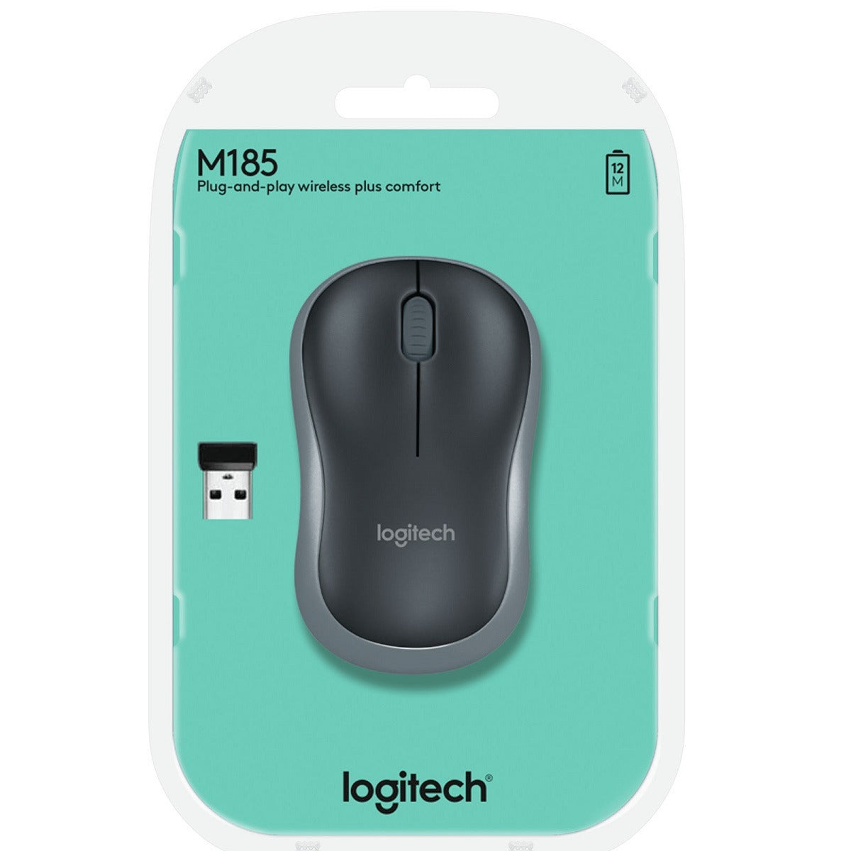 Mouse Inalámbrico Logitech M185 Negro