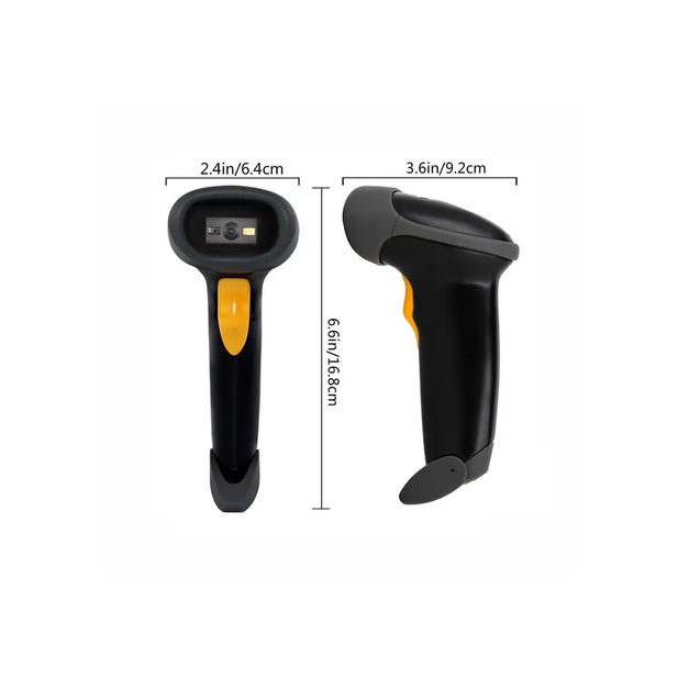 Lector de códigos de barras 2D inalámbrico 2,4 GHz Utek UT-BSCW2D con pedestal