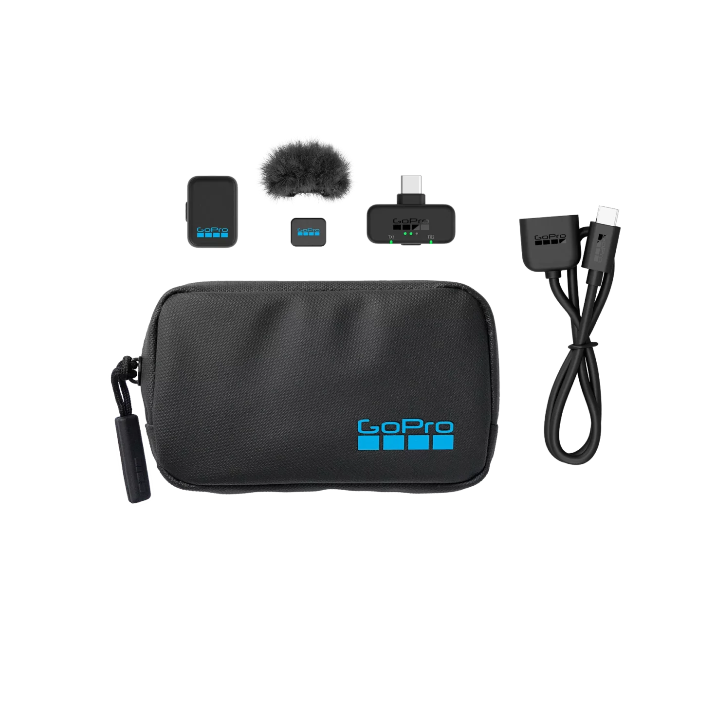 Kit Micrófono Inalámbrico USB-C GoPro AWMIC-010-USB 2 Transmisores 24bit 150m Bluetooth