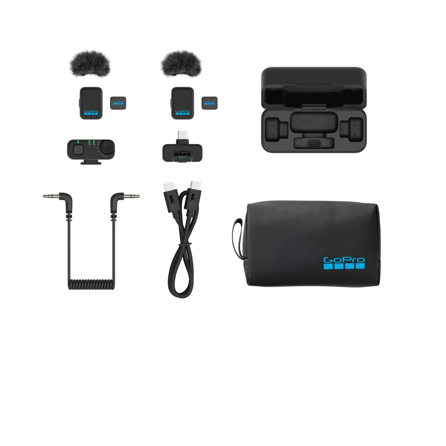 Kit Micrófono Inalámbrico Completo GoPro AWMIC-010 2 Transmisores TRS USB-C 24bit 150m