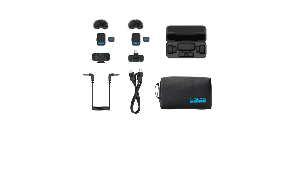 Kit Micrófono Inalámbrico Completo GoPro AWMIC-010 2 Transmisores TRS USB-C 24bit 150m