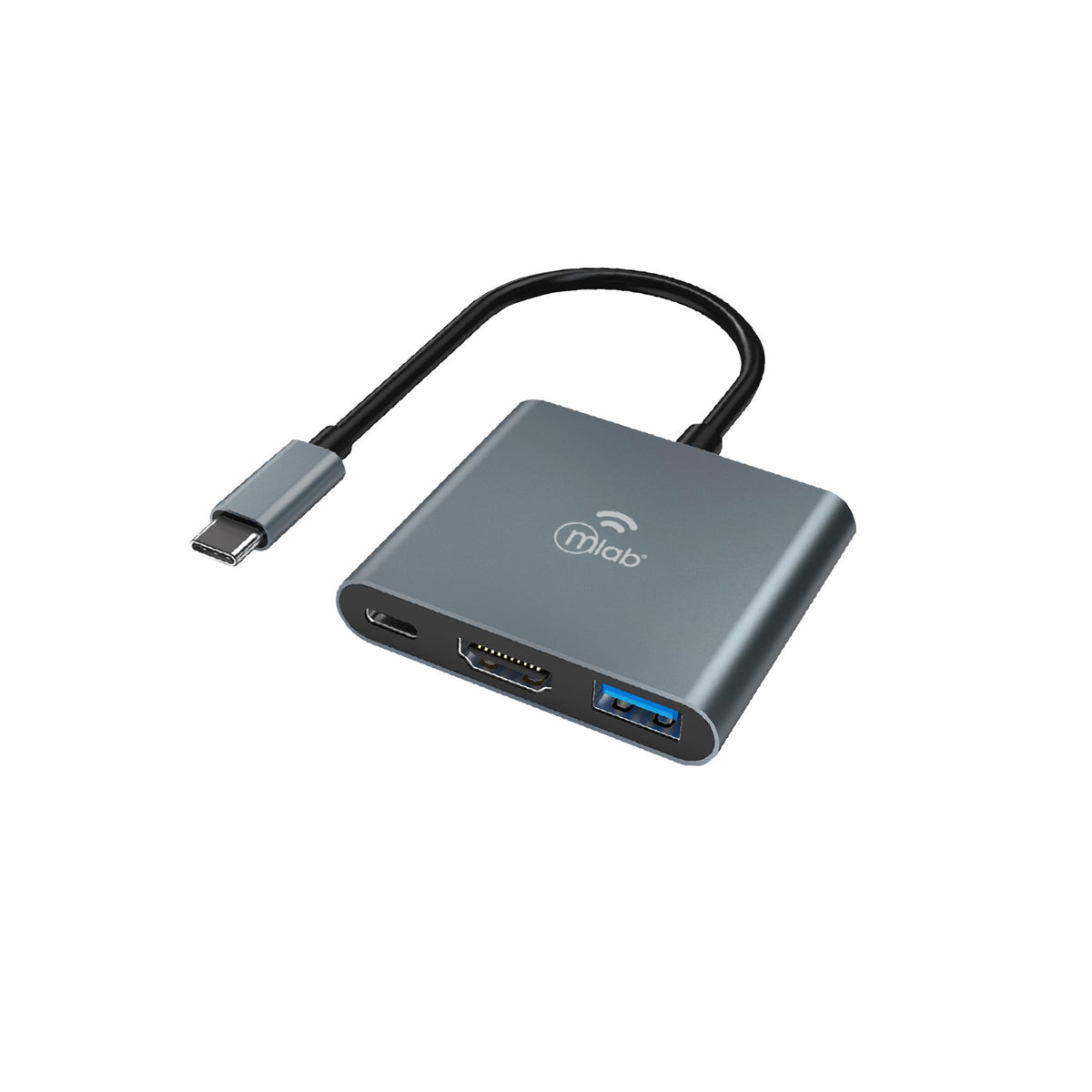 CABLE MLAB HUB ADAPTADOR 3 EN 1 TIPO C HDMI USB A