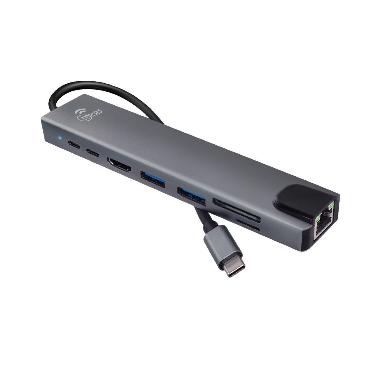CABLE MLAB ADAPTADOR 8 EN 1 TIPO C RJ45 10022