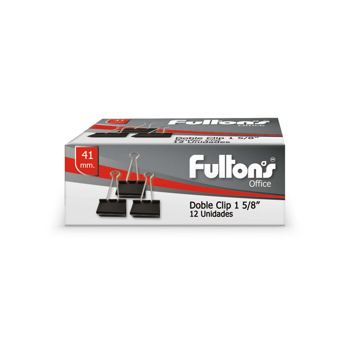 DOBLE CLIP 5/8  45 mm FULTONS 101098 CAJA DE 12 UNIDADES