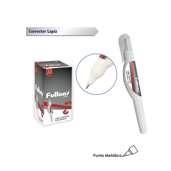 LAPIZ CORRECTOR PTA METAL FULTONS 101260 (PACK 12 UNIDADES)