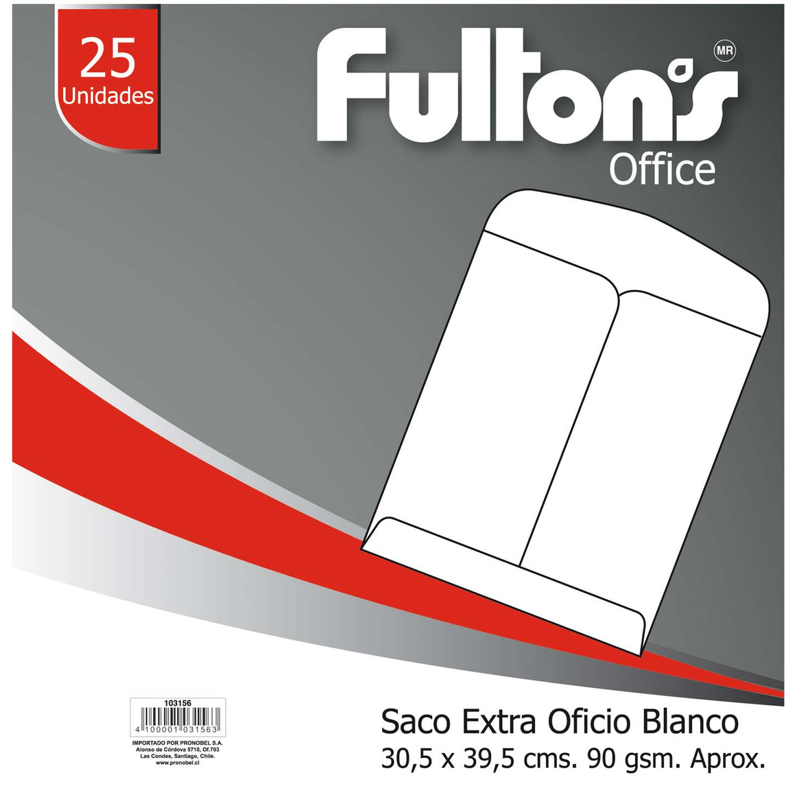 SOBRE SACO EXTRA OFICIO FULTONS 103156 ( PACK 25 UNID)
