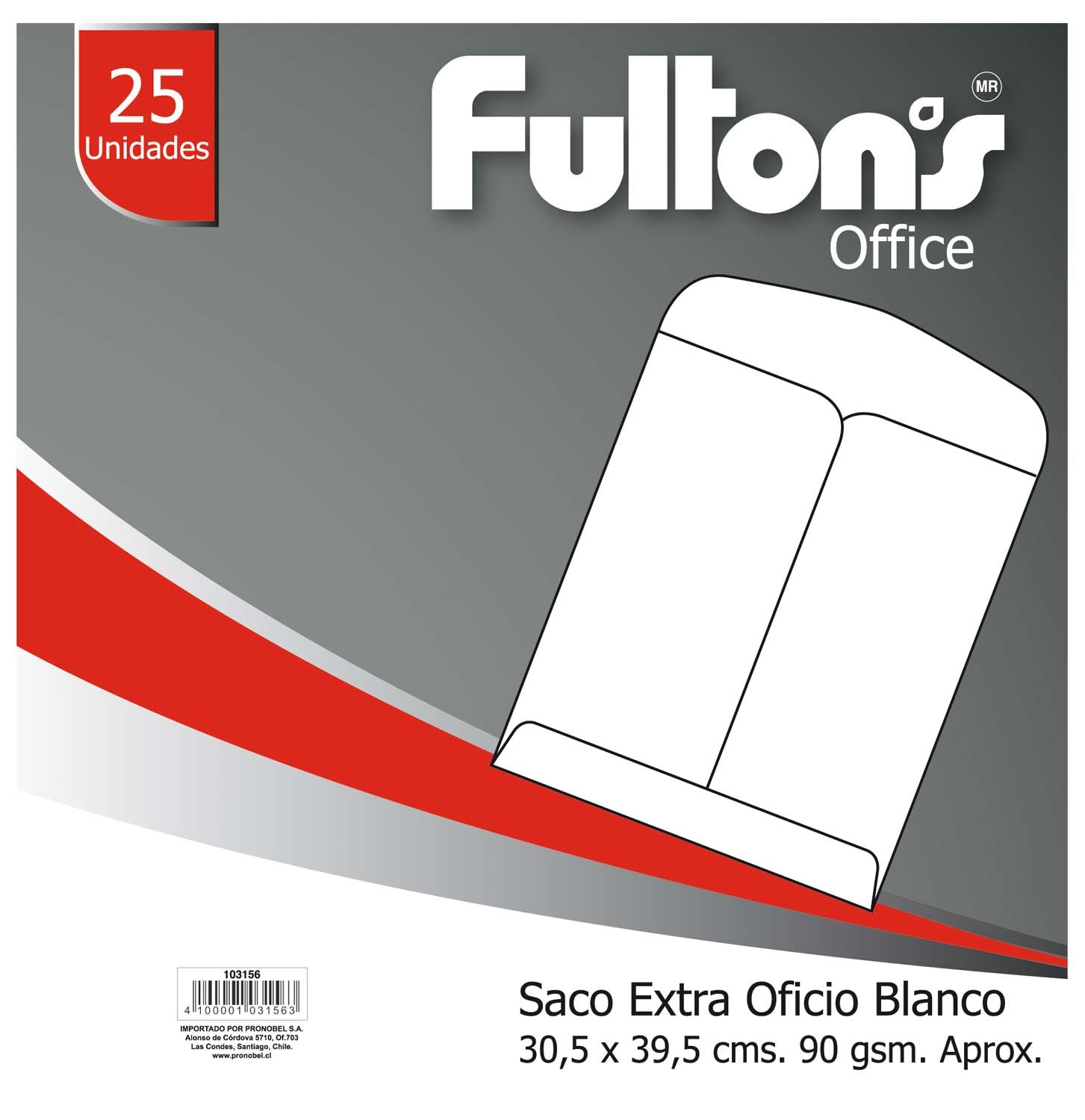 SOBRE SACO EXTRA OFICIO FULTONS 103156 ( PACK 25 UNID)