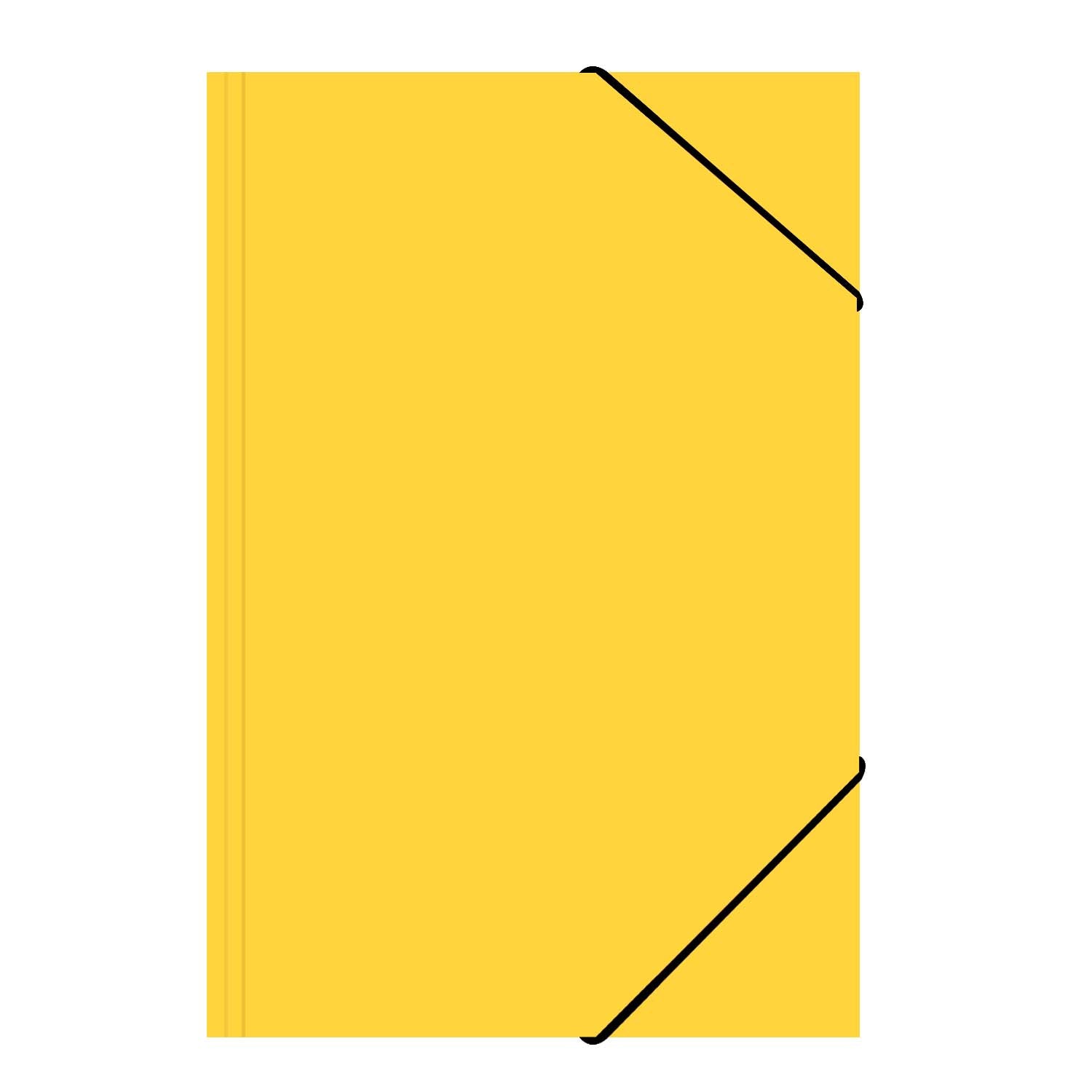 CARPETA CARTULINA AMARILLA CON ELASTICO (PACK 10) LAVORO 105495