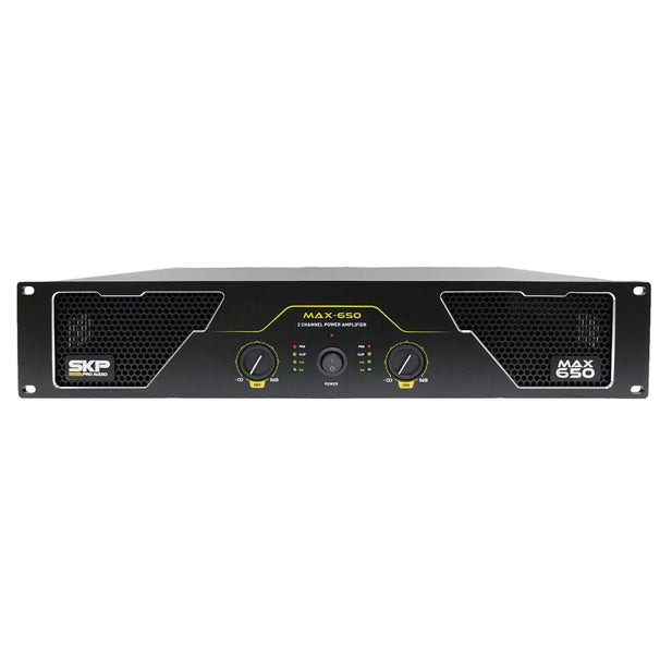 Amplificador de Potencia SKP MAX 650 Clase AB 650W Bridge 2x300W Rack 2U