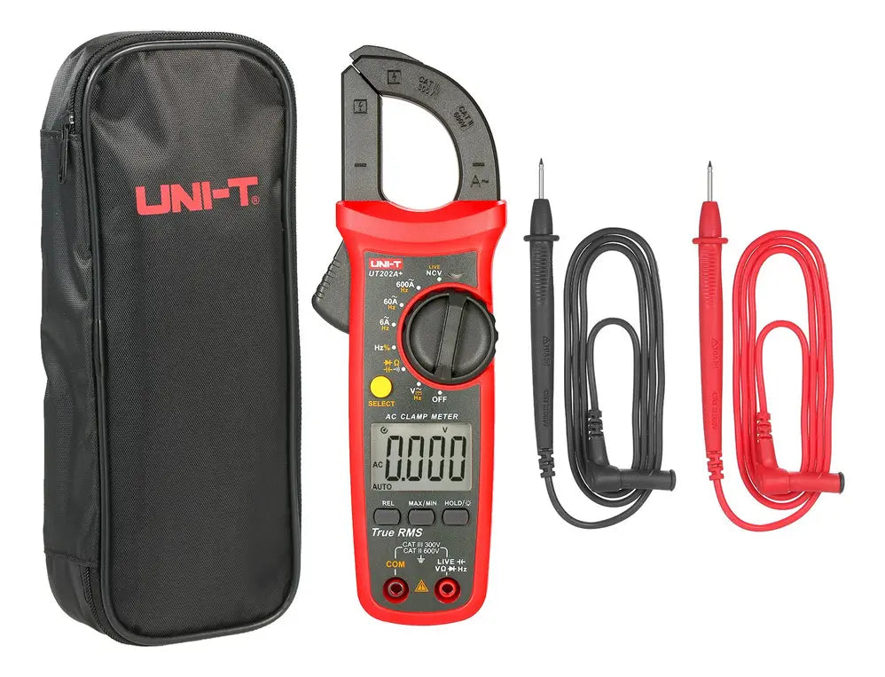 Pinza amperimétrica digital UNI-T UT202A+ True RMS, 600 A AC