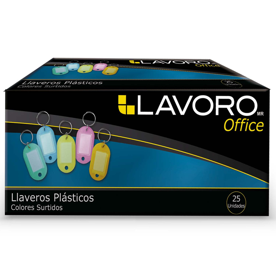 LLAVEROS DE PLASTICOS COLORES SURTIDOS LAVORO 362740( PACK 25 UNIDADES)